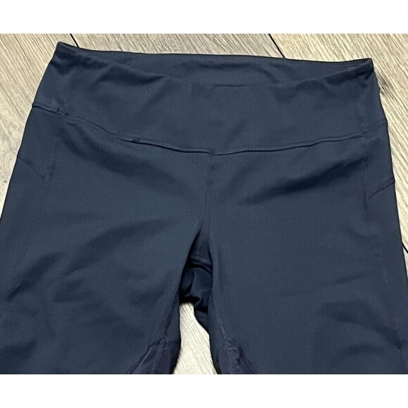 Zella Leggings Womens Cropped Compression High Rose Ladies Small Navy Mesh - Picture 7 of 7